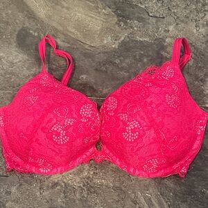 Victoria's Secret Hot Pink Lace Bra
